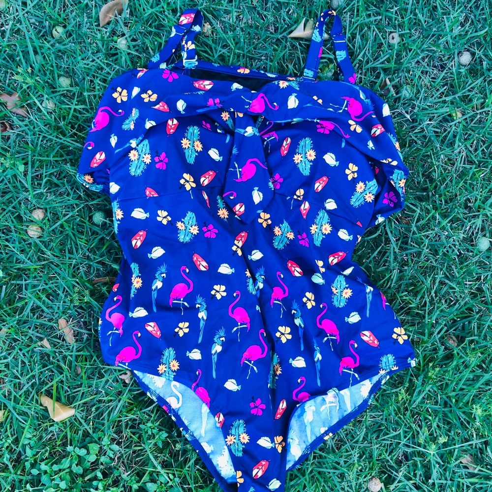 Blue swimsuit size 24W